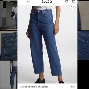 TAPERED-LEG HIGH-RISE JEANS ANKLE LENGTH